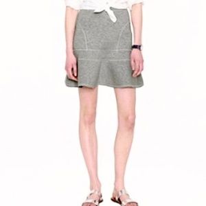 J. Crew Gray Flare Surf Scuba Knit Skirt Size Small In Grey